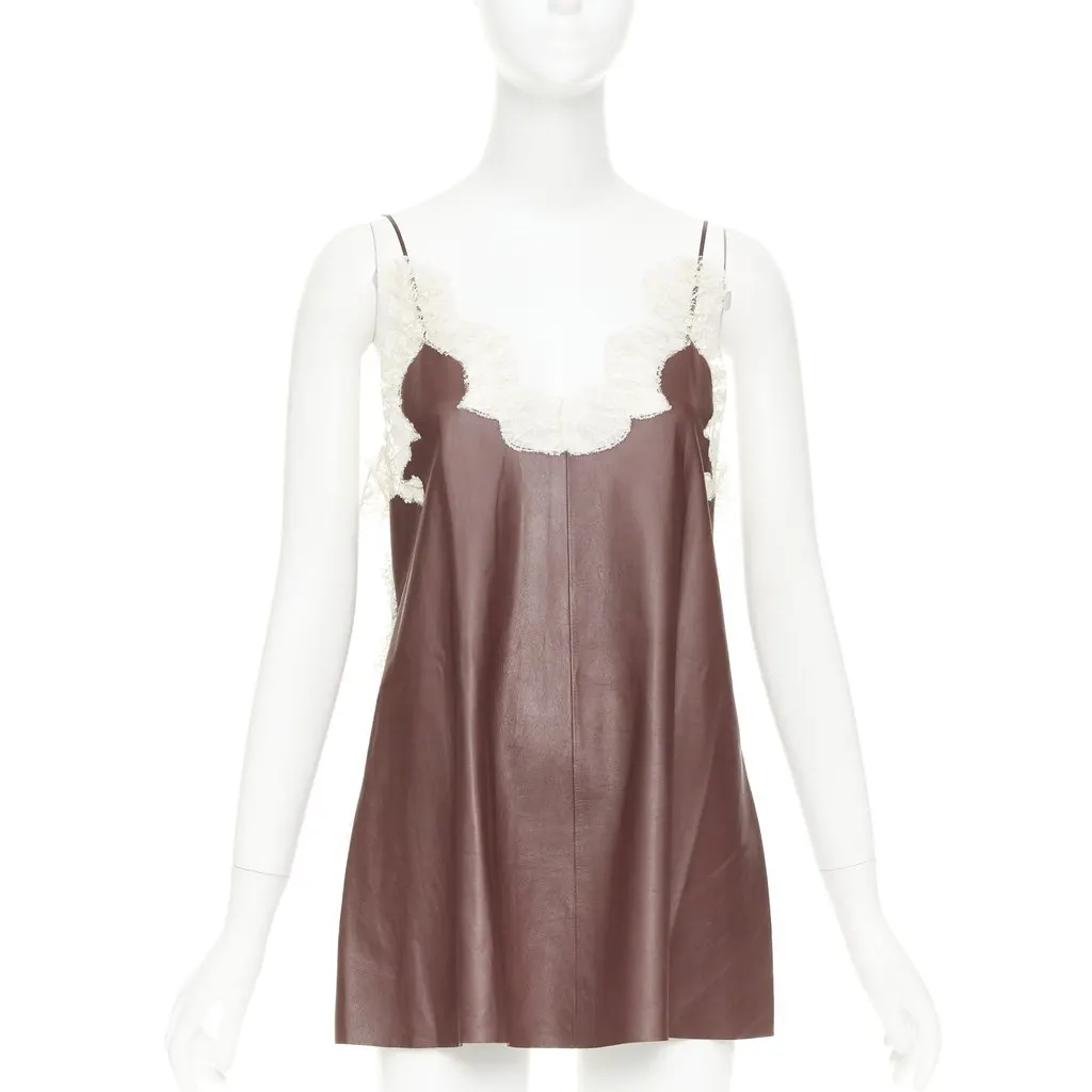 Dior Burgundy Leather Top Burgundy Leather Very good - Inside View