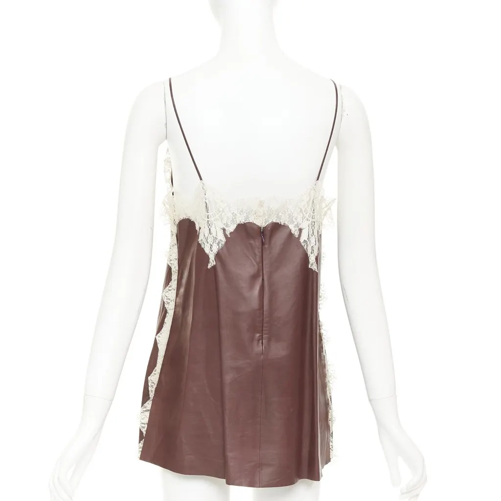 Dior Burgundy Leather Top Burgundy Leather Very good - Box View