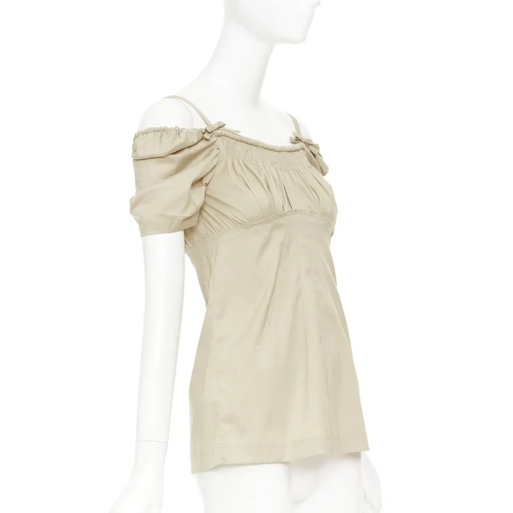 Prada Beige Cotton Top Beige Cotton Very good - Inside View