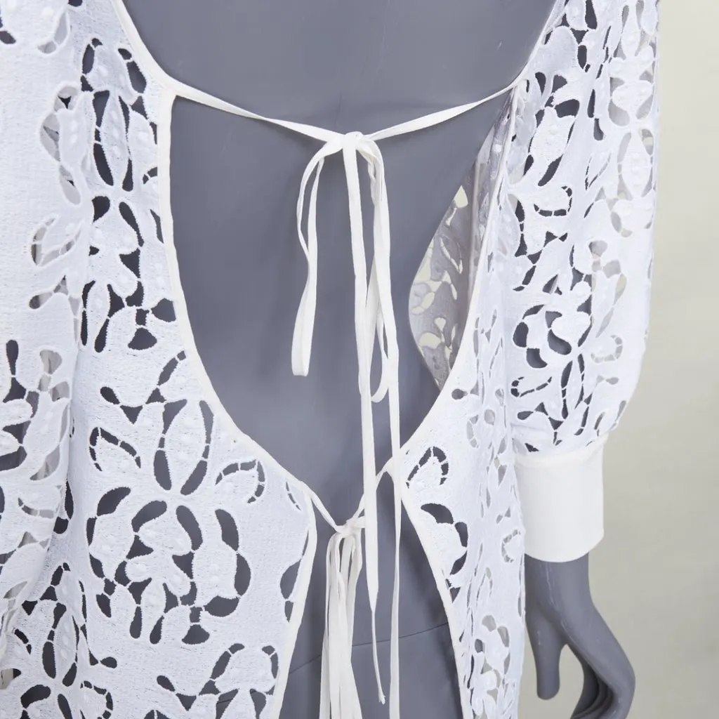 Unsigned White Polyester Top White Polyester Very good - Back View