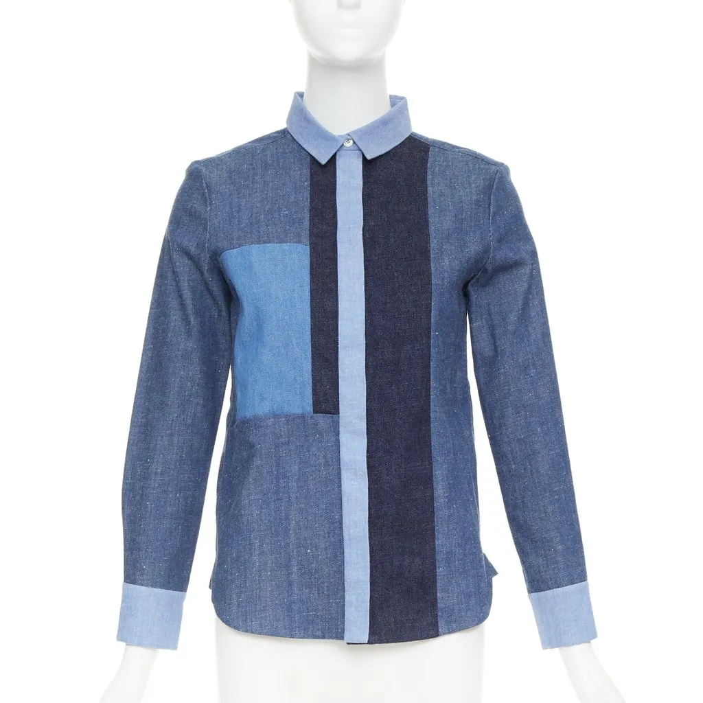 Celine Blue Cotton Top Blue Cotton Never worn, with tag - Front View
