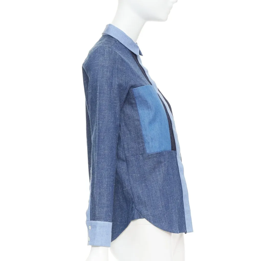 Celine Blue Cotton Top Blue Cotton Never worn, with tag - Model View