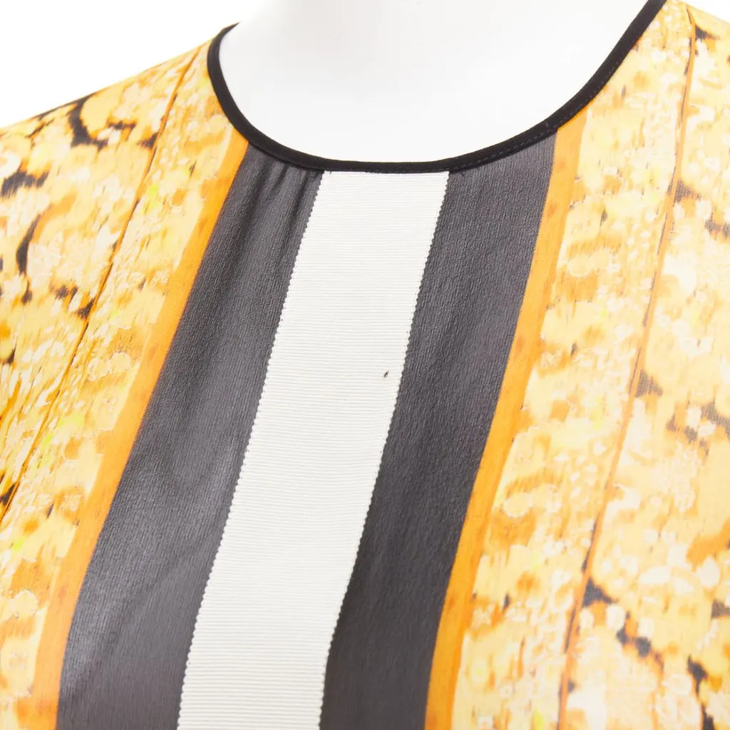 Giambattista Valli Yellow Silk Top Yellow Silk Good - Back View