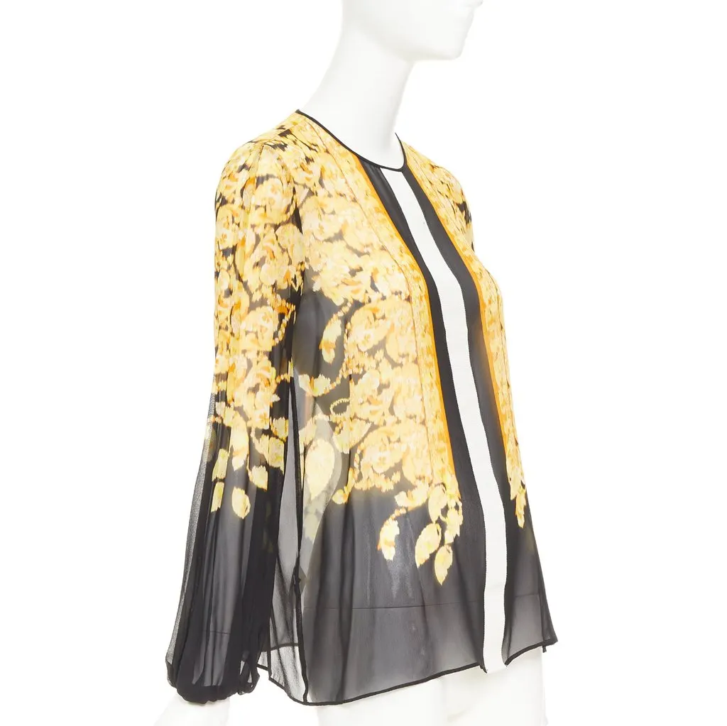 Giambattista Valli Yellow Silk Top Yellow Silk Good - Inside View