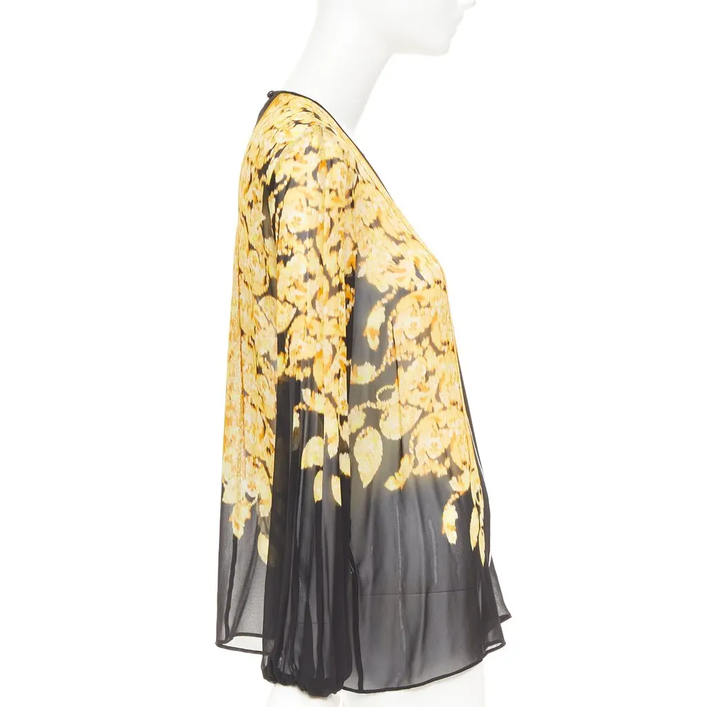 Giambattista Valli Yellow Silk Top Yellow Silk Good - Model View
