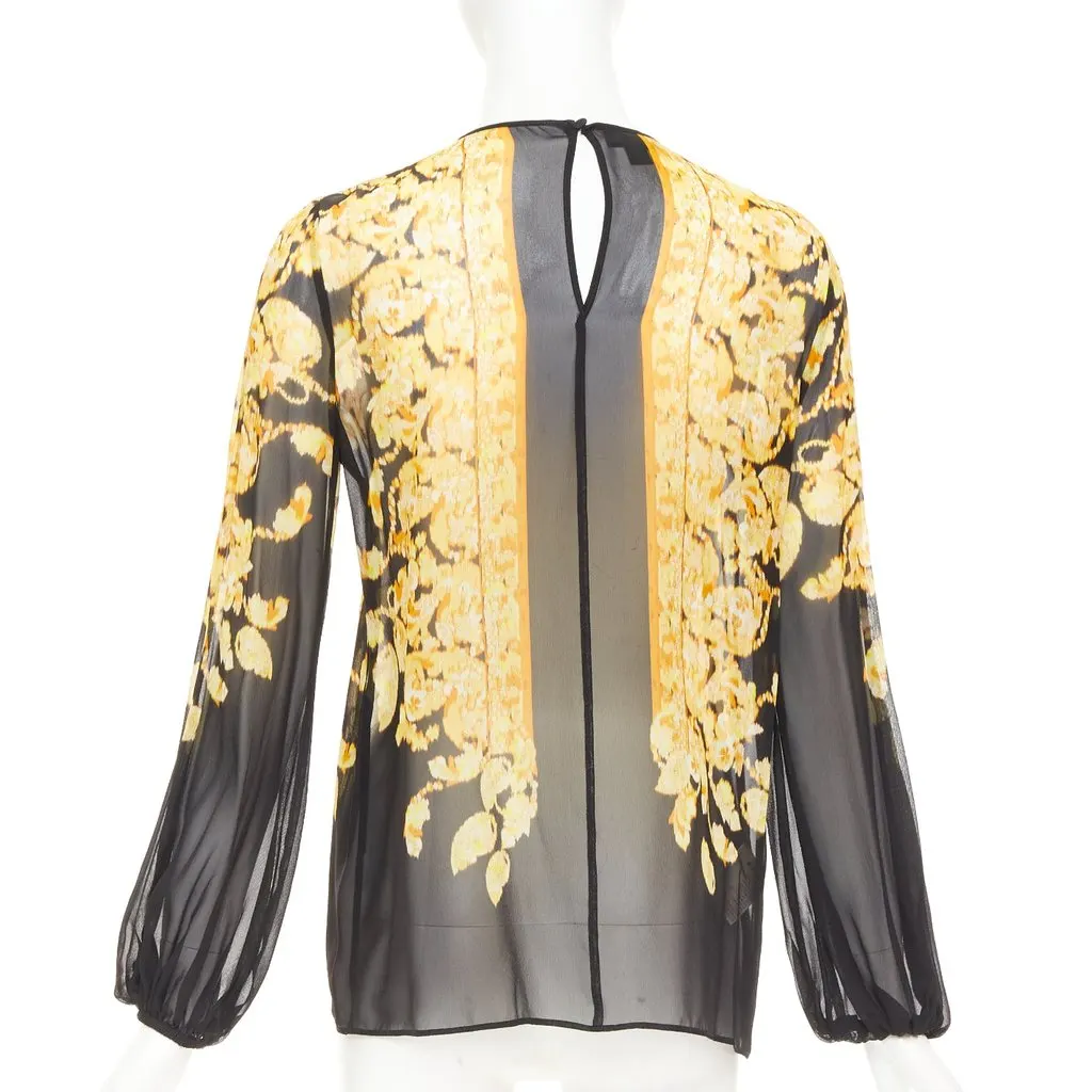 Giambattista Valli Yellow Silk Top Yellow Silk Good - Box View