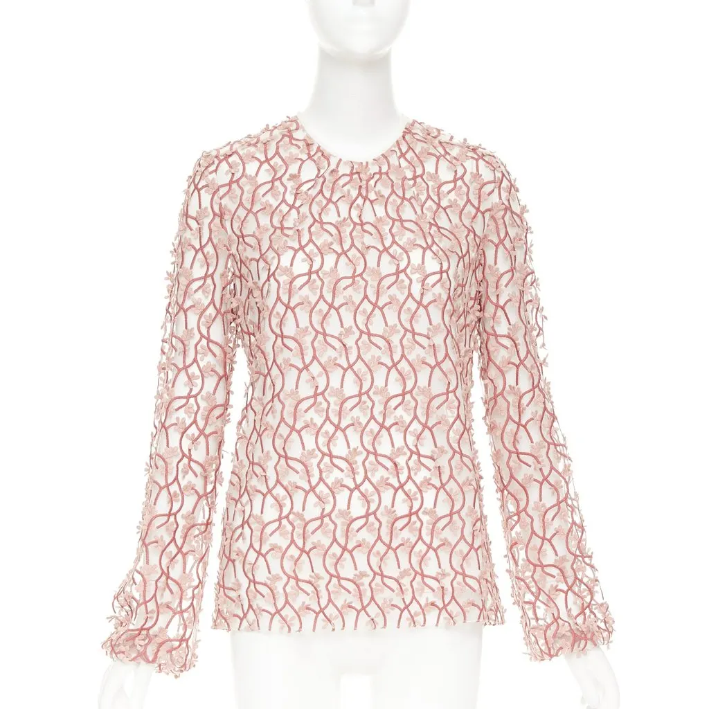 Giambattista Valli Pink Polyester Top Pink Polyester Very good - Front View