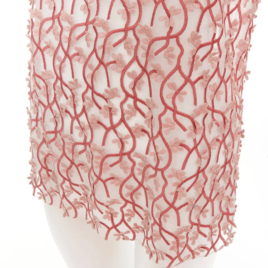 Giambattista Valli Pink Polyester Top Pink Polyester Very good - Back View