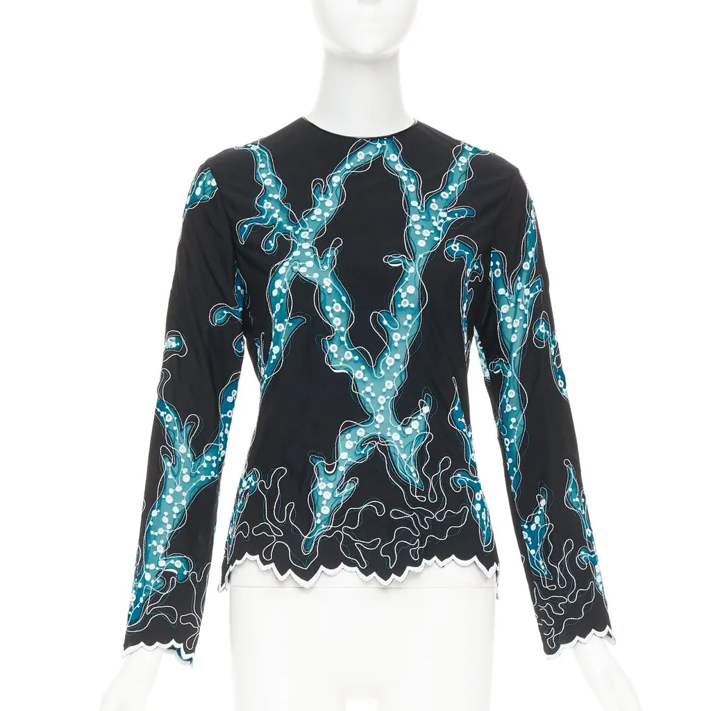 Louis Vuitton Black Viscose Top Black Viscose Very good - Front View