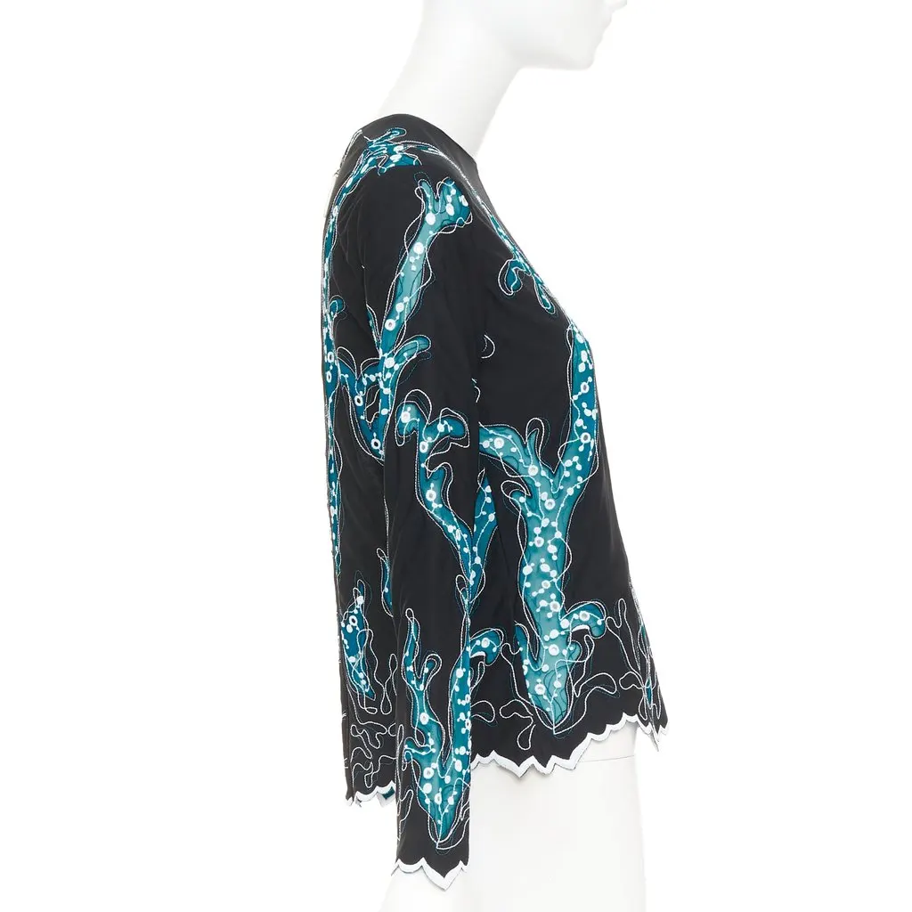 Louis Vuitton Black Viscose Top Black Viscose Very good - Model View