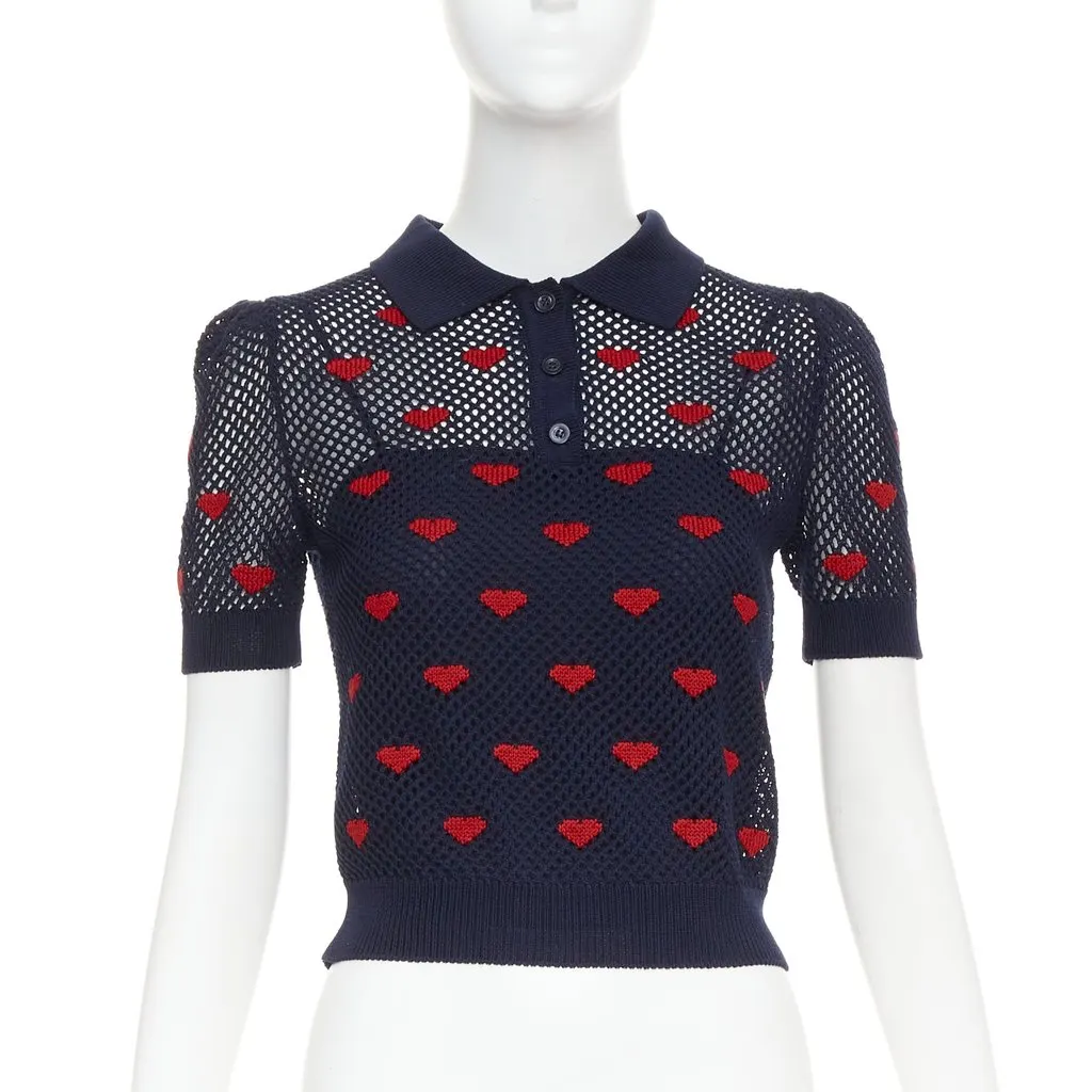 Dior Navy Cotton Top Navy Cotton Very good - Front View