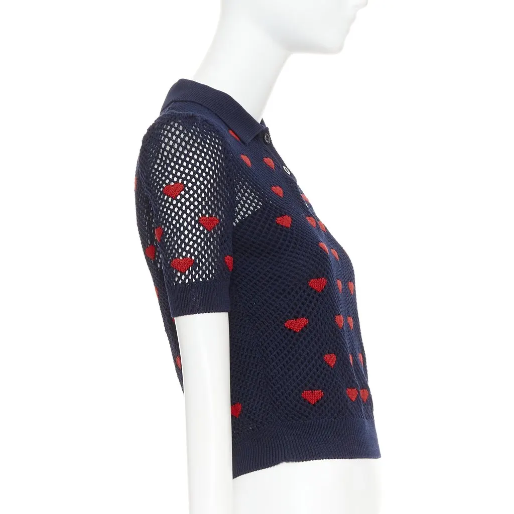 Dior Navy Cotton Top Navy Cotton Very good - Model View