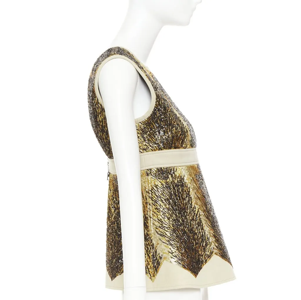 Louis Vuitton Gold Polyester Top Gold Polyester Very good - Model View