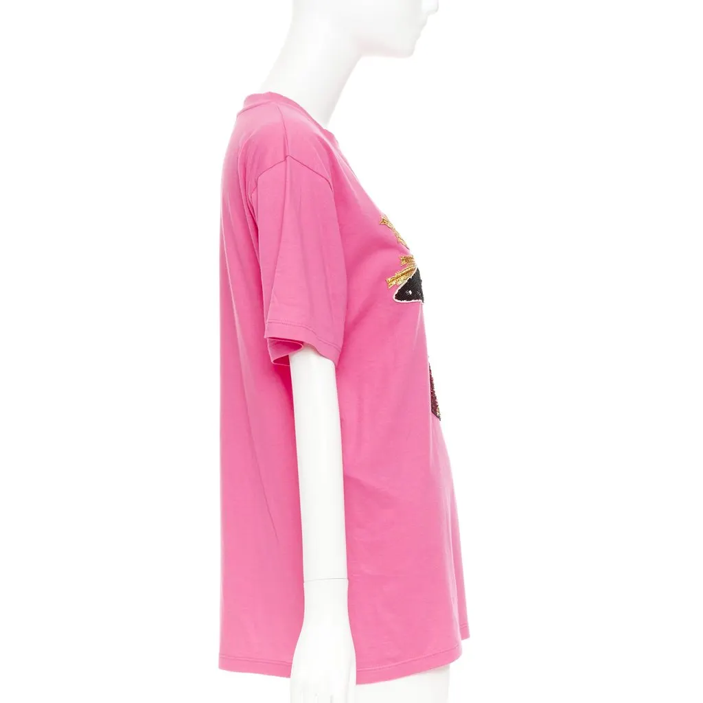 Gucci Pink Cotton Top Pink Cotton Very good - Model View