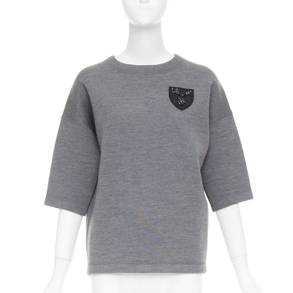 Dior Grey Wool Knitwear Grey Wool Very good - Front View