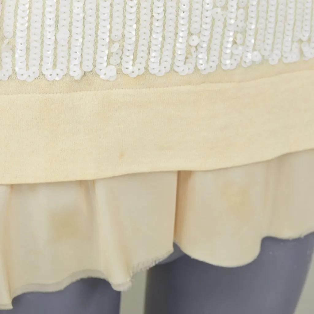 Sacai Ecru Cotton Knitwear Ecru Cotton Fair - Back View