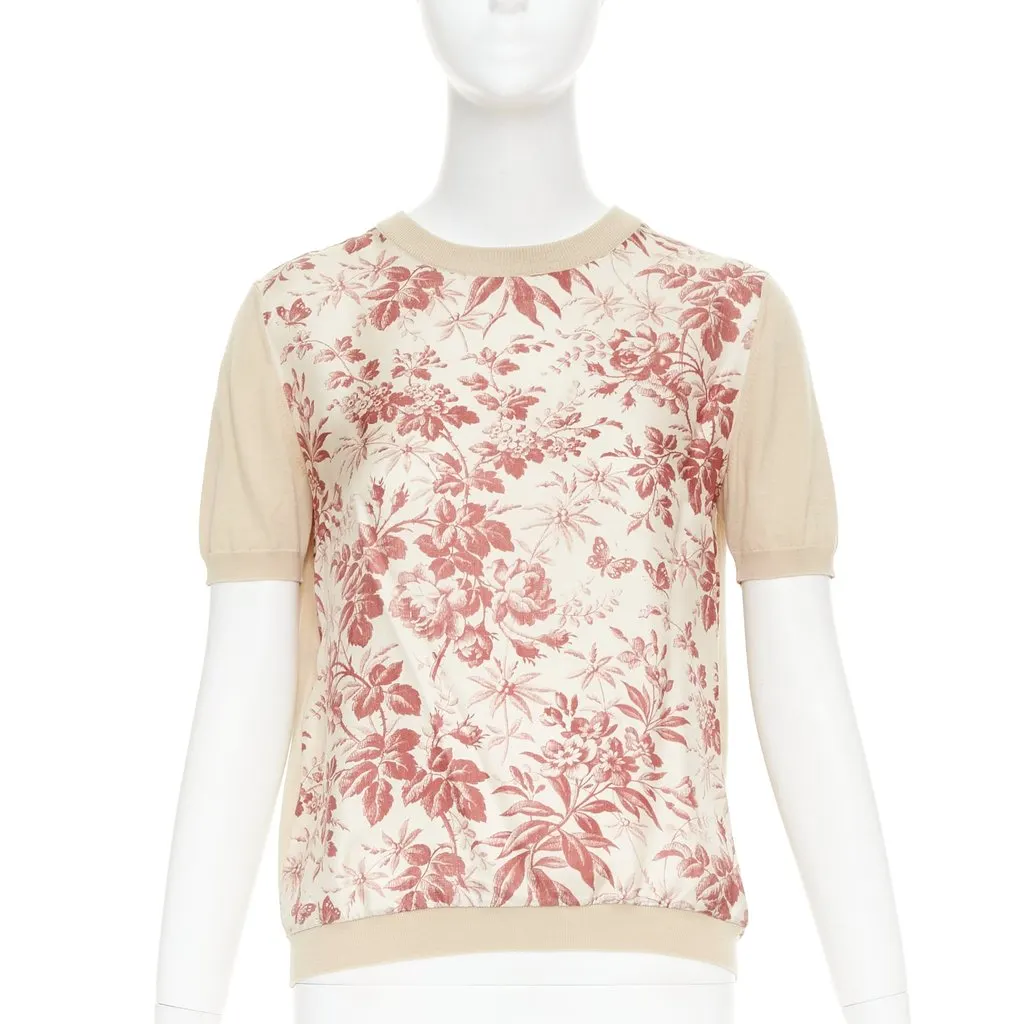 Gucci Beige Silk Knitwear Beige Silk Very good - Front View