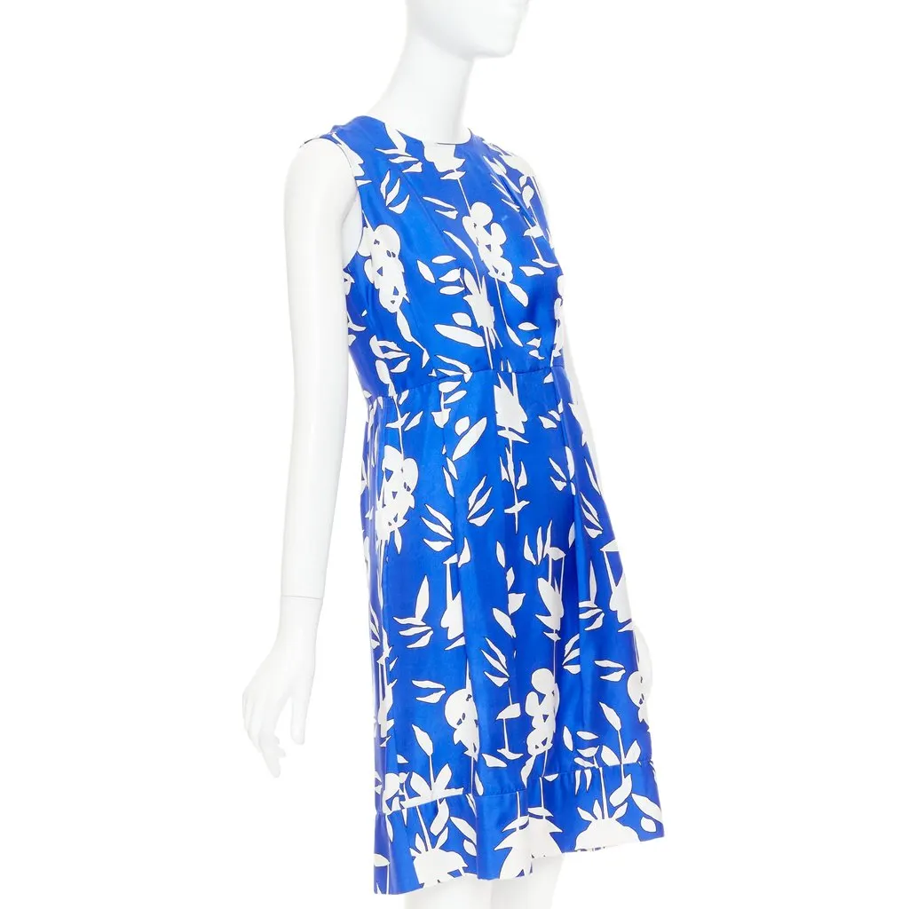Marni Blue Silk Dress Blue Silk Fair - Inside View