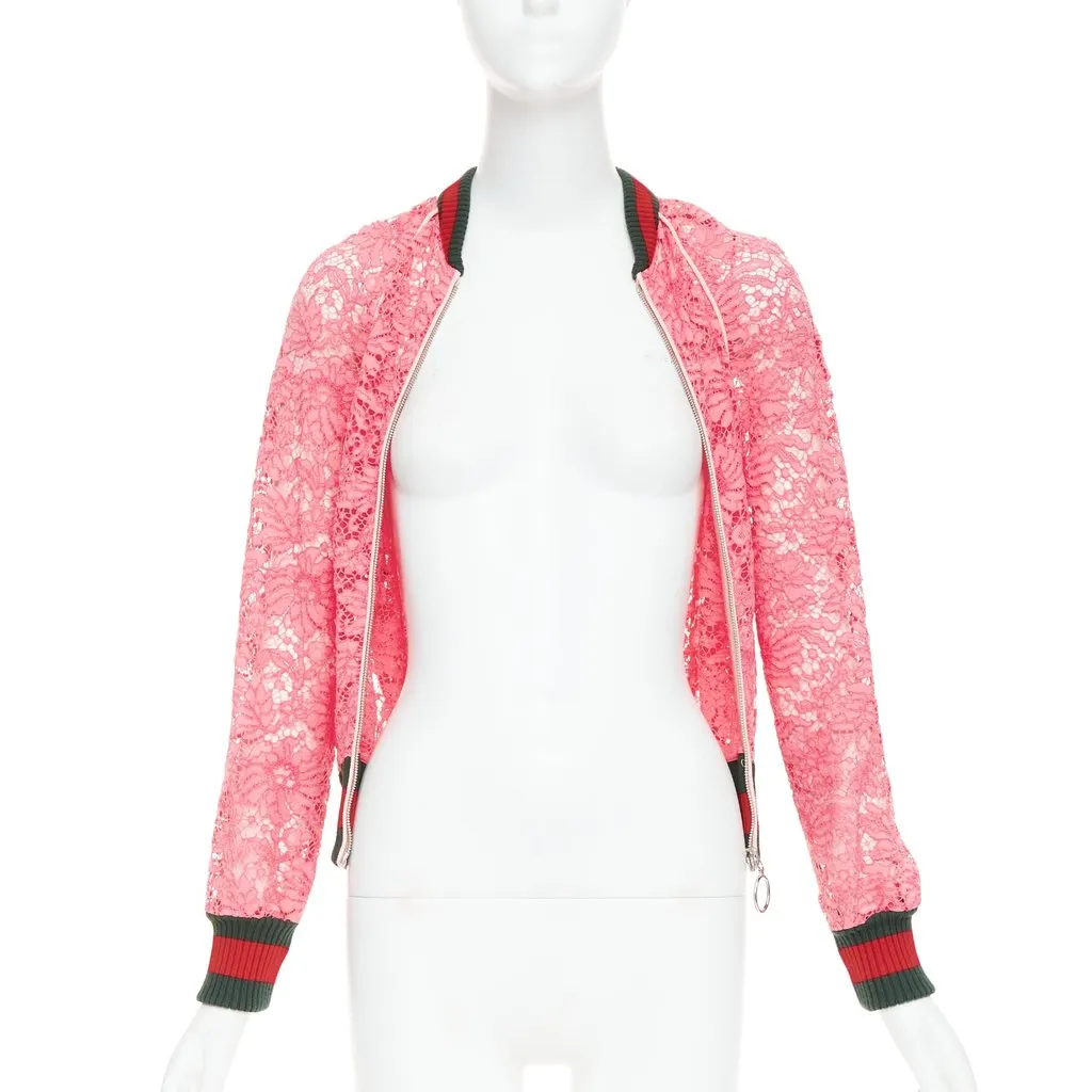 Gucci Pink Coat Pink Lace Very good - Inside View