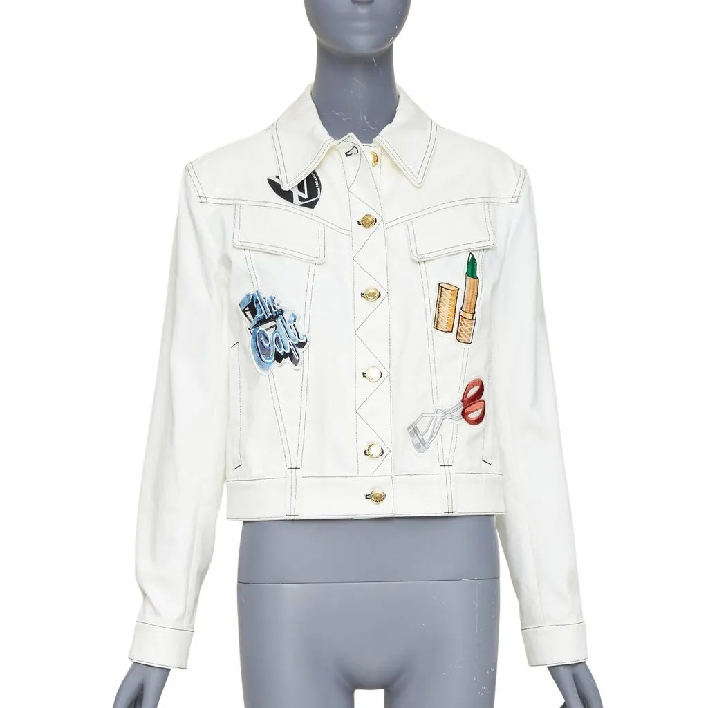 Louis Vuitton Ecru Cotton Jacket Ecru Cotton Good - Front View