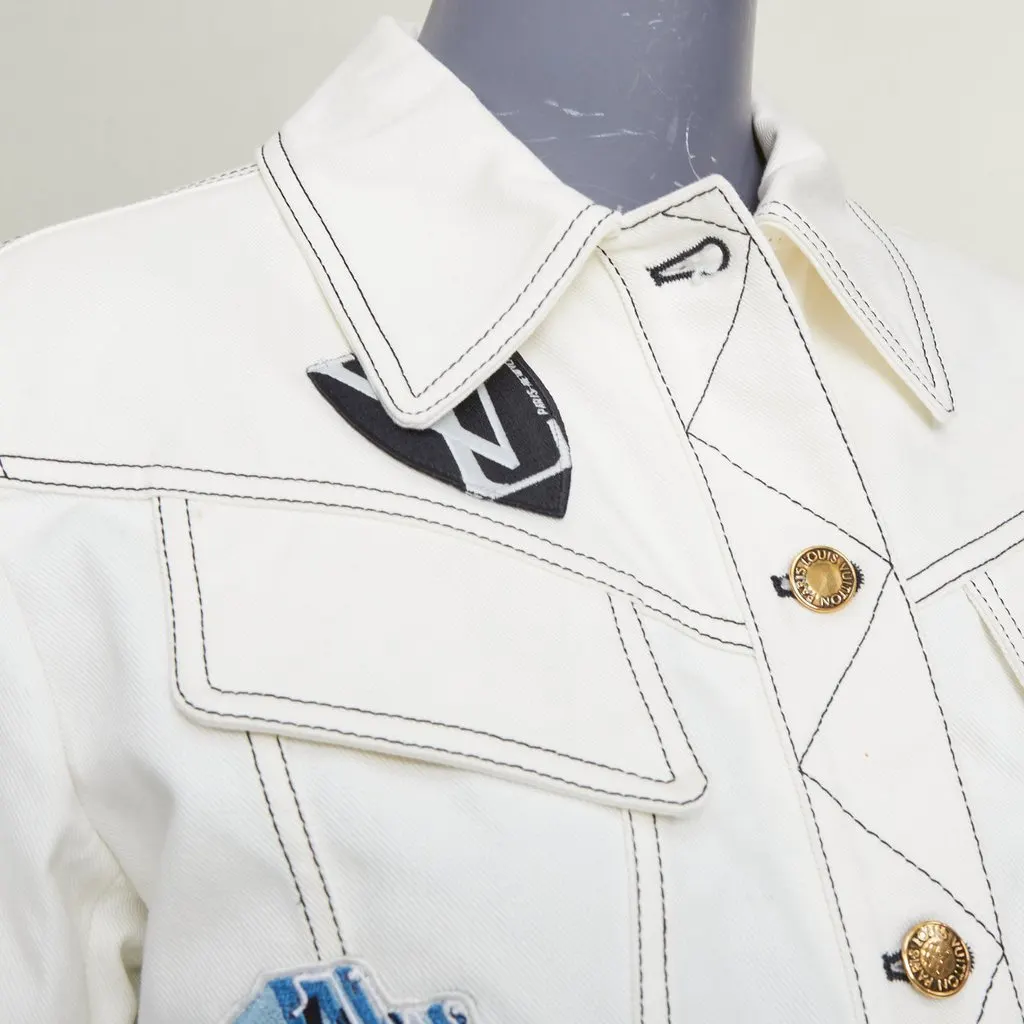 Louis Vuitton Ecru Cotton Jacket Ecru Cotton Good - Back View