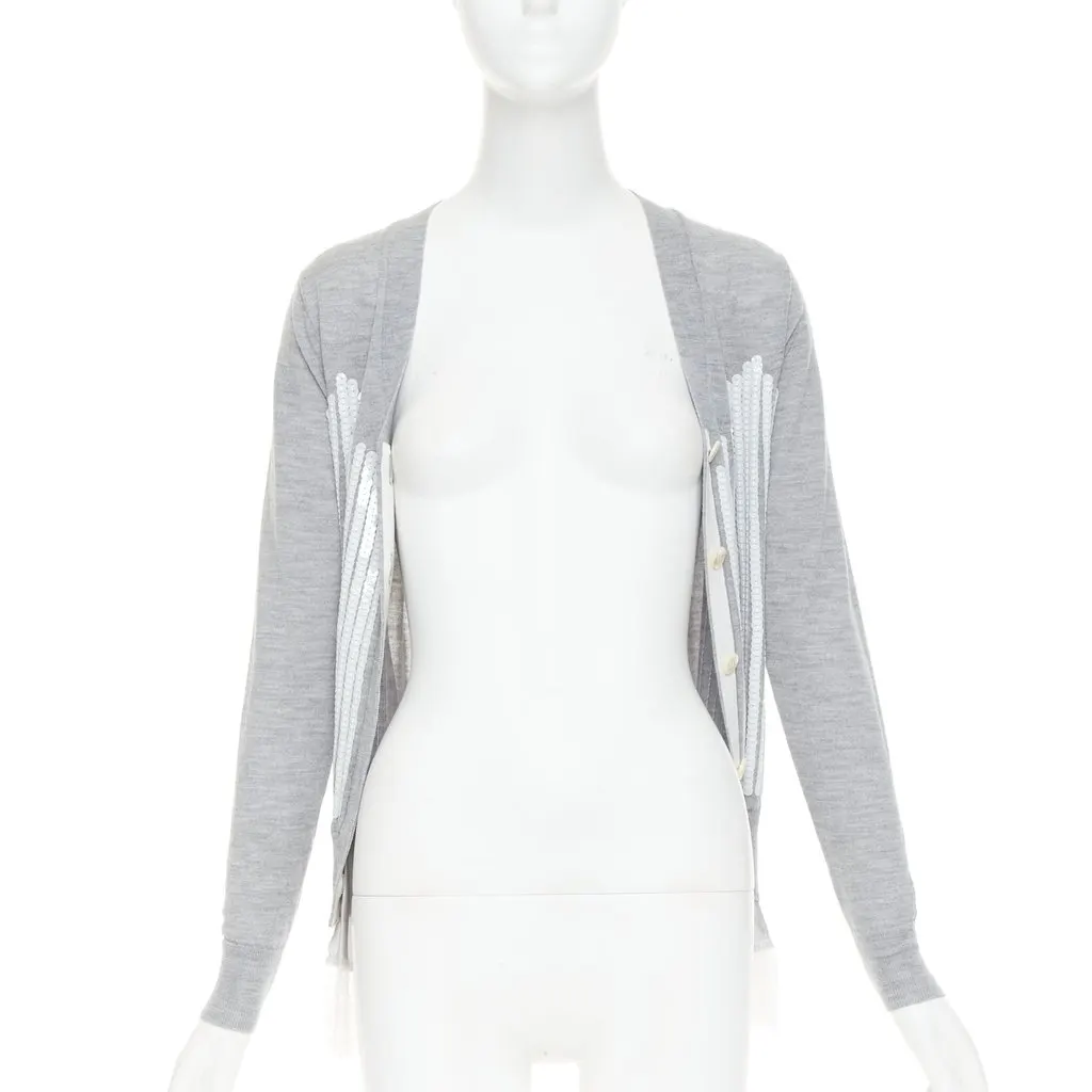 Sacai Grey Wool Knitwear Grey Wool Very good - Inside View