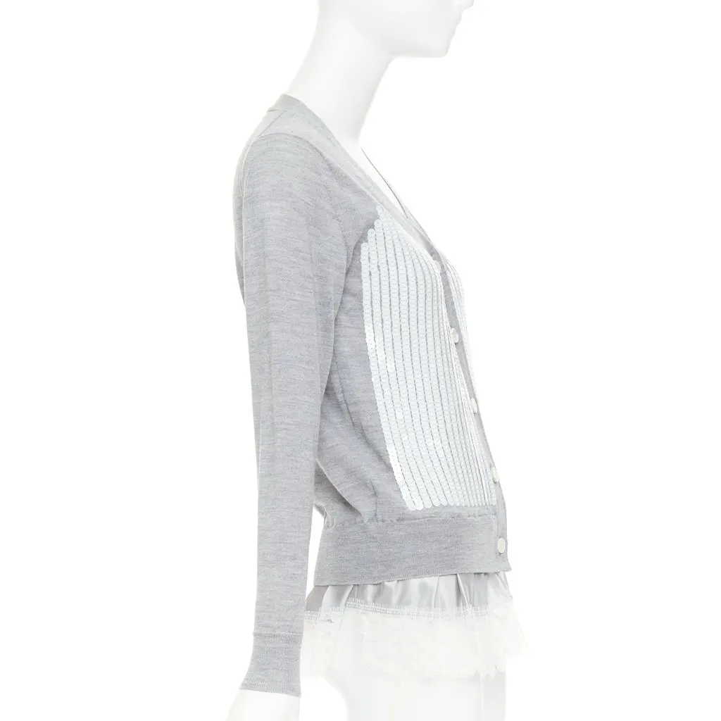 Sacai Grey Wool Knitwear Grey Wool Very good - Box View