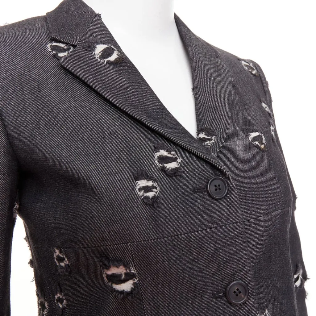 Miu Miu Grey Denim Jacket Grey Denim Very good - Back View