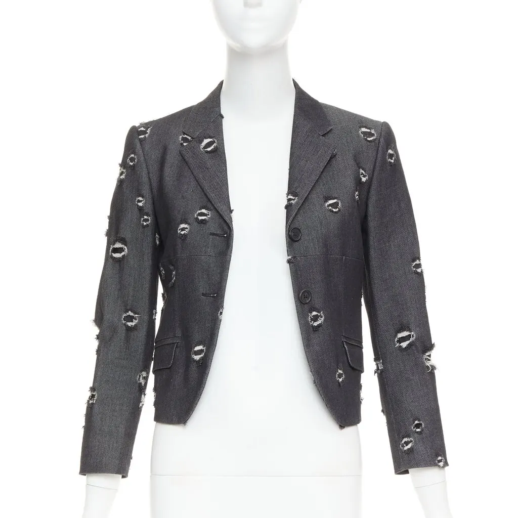 Miu Miu Grey Denim Jacket Grey Denim Very good - Inside View