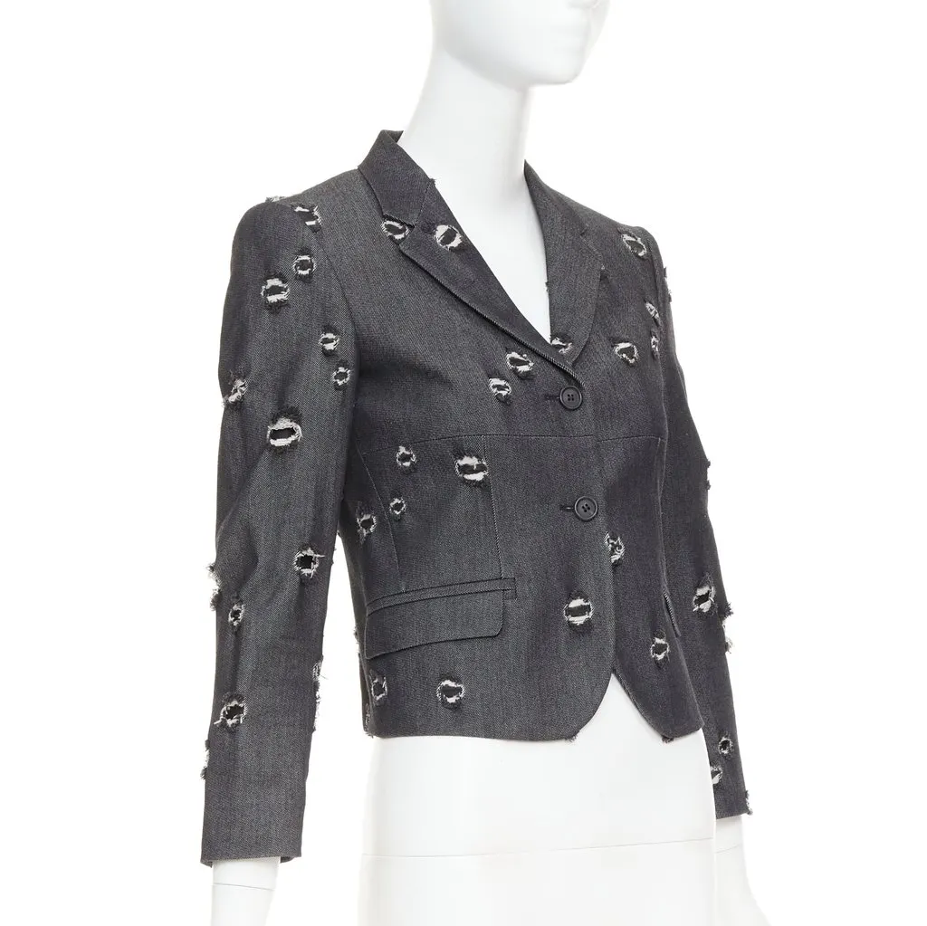 Miu Miu Grey Denim Jacket Grey Denim Very good - Model View