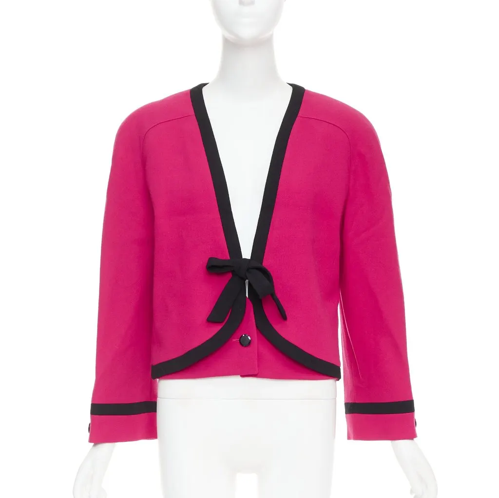 Valentino Pink Wool Jacket Pink Wool Very good - Front View