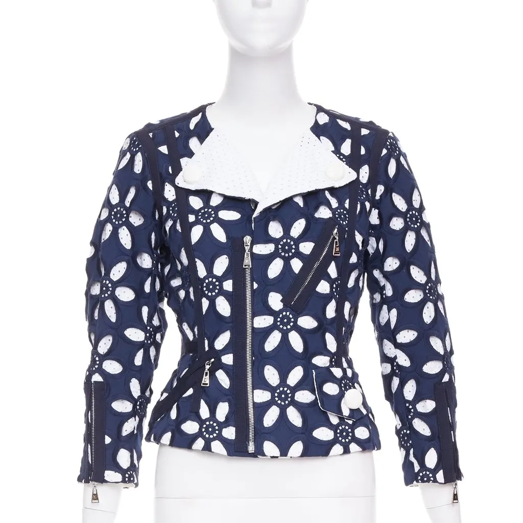 Louis Vuitton Navy Cotton Jacket Navy Cotton Very good - Front View