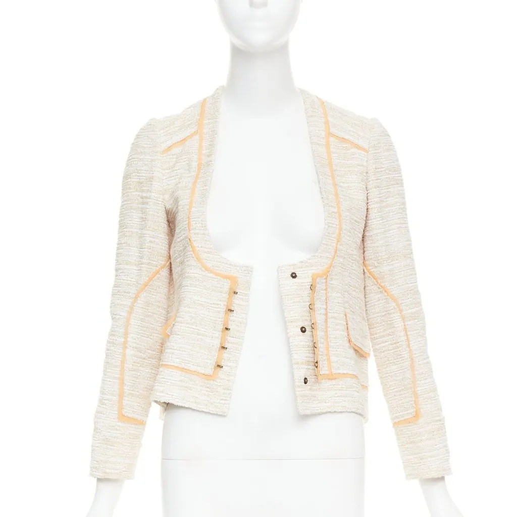 Proenza Schouler Orange Tweed Jacket Orange Tweed Very good - Inside View