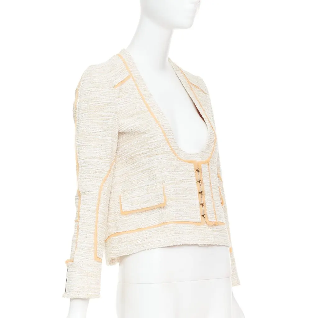 Proenza Schouler Orange Tweed Jacket Orange Tweed Very good - Model View