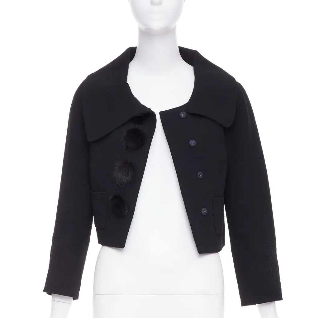 Louis Vuitton Black Wool Jacket Black Wool Very good - Inside View