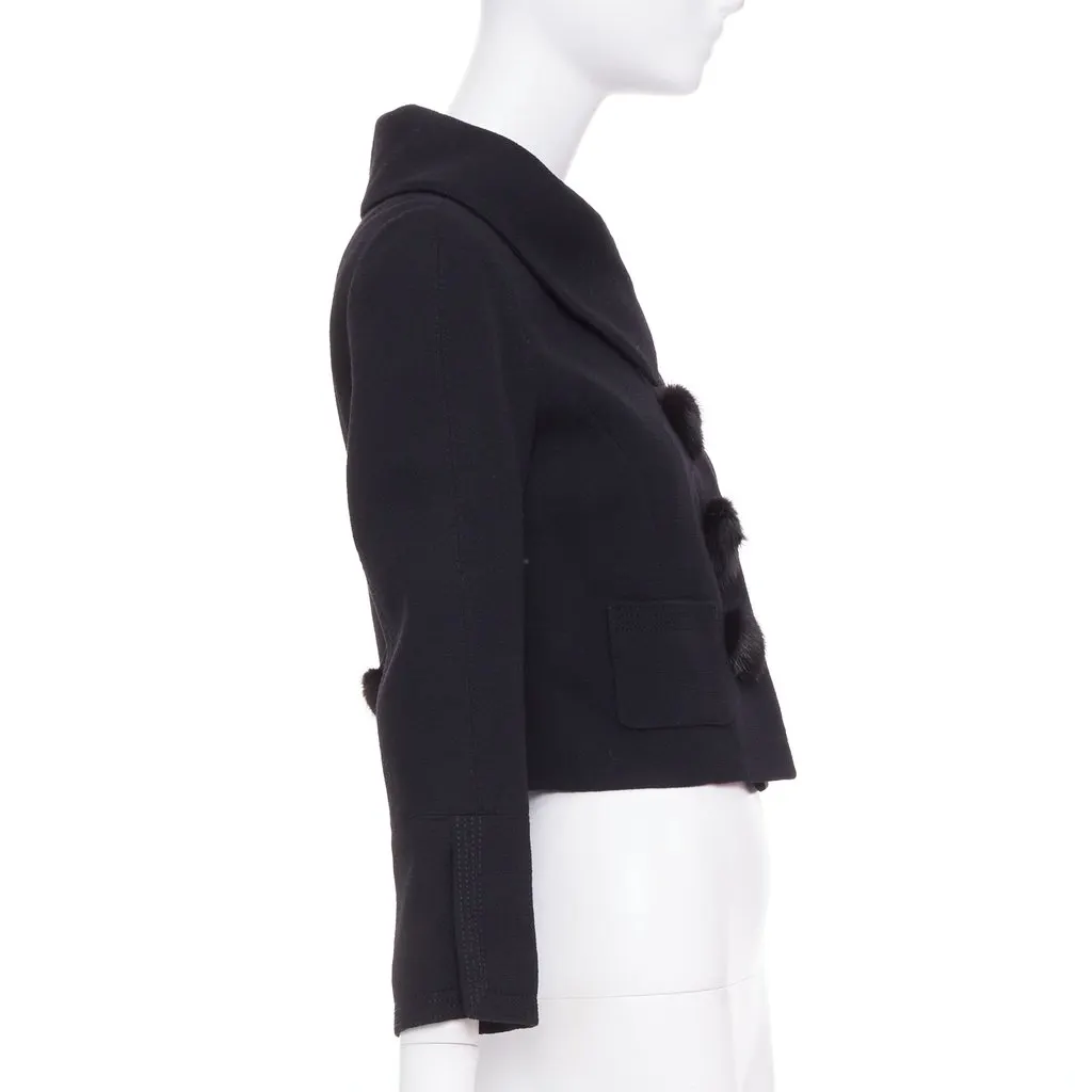 Louis Vuitton Black Wool Jacket Black Wool Very good - Box View