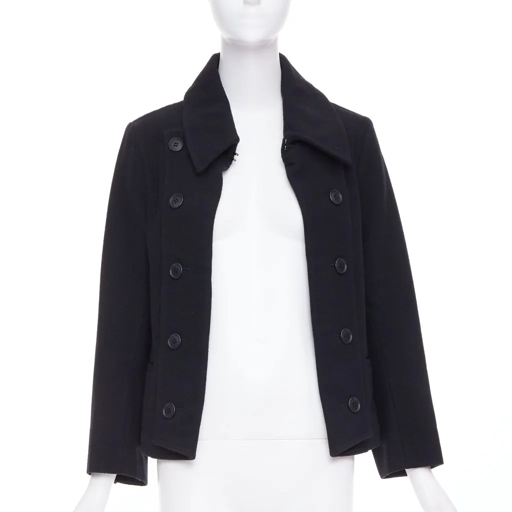 Limi Feu Black Wool Coat Black Wool Very good - Inside View