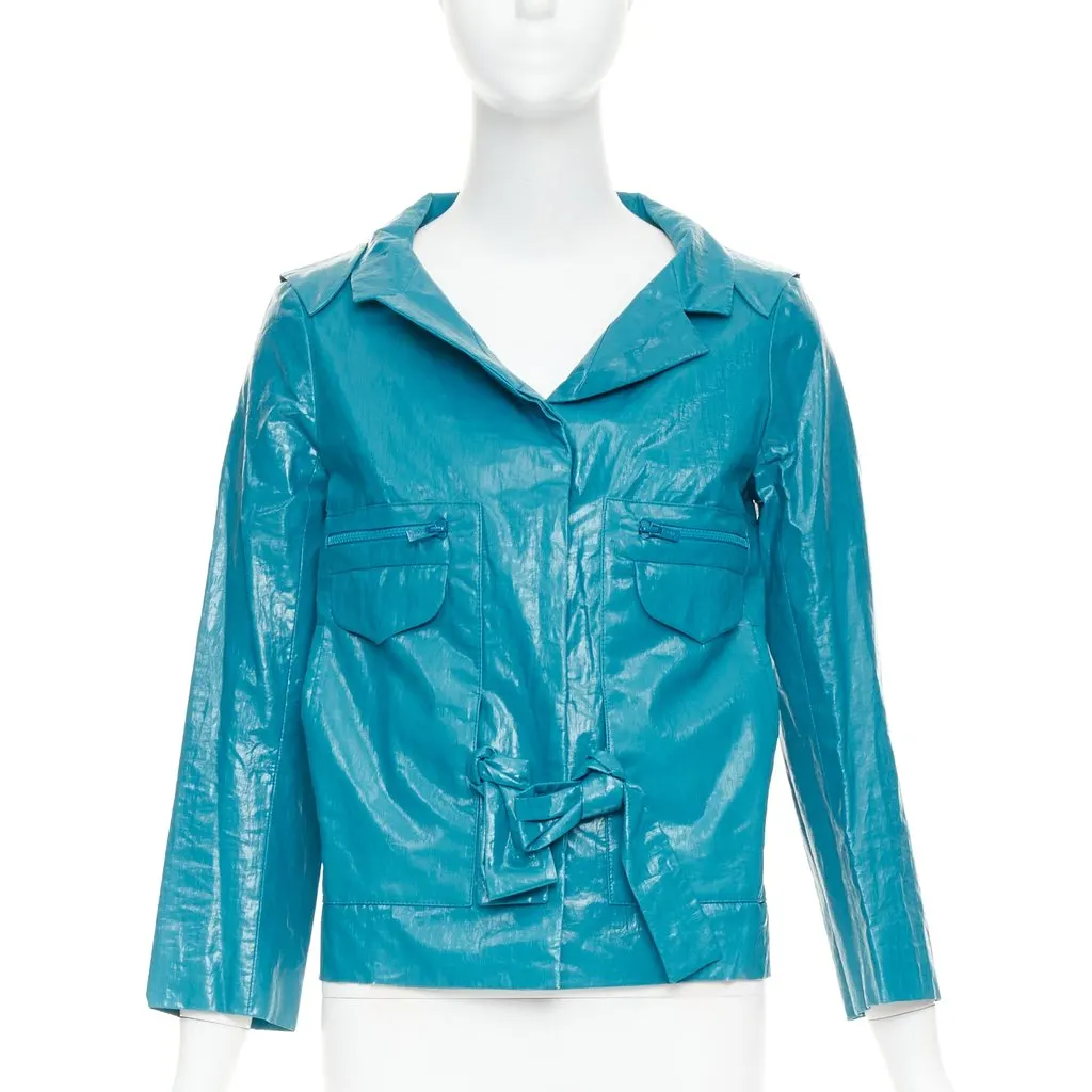 Chloé Blue Jacket Blue Acetate Very good - Front View
