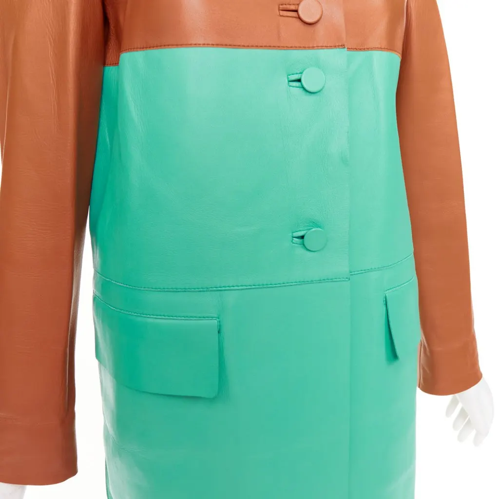Marni Yellow Leather Leather Jacket Yellow Leather Good - Back View