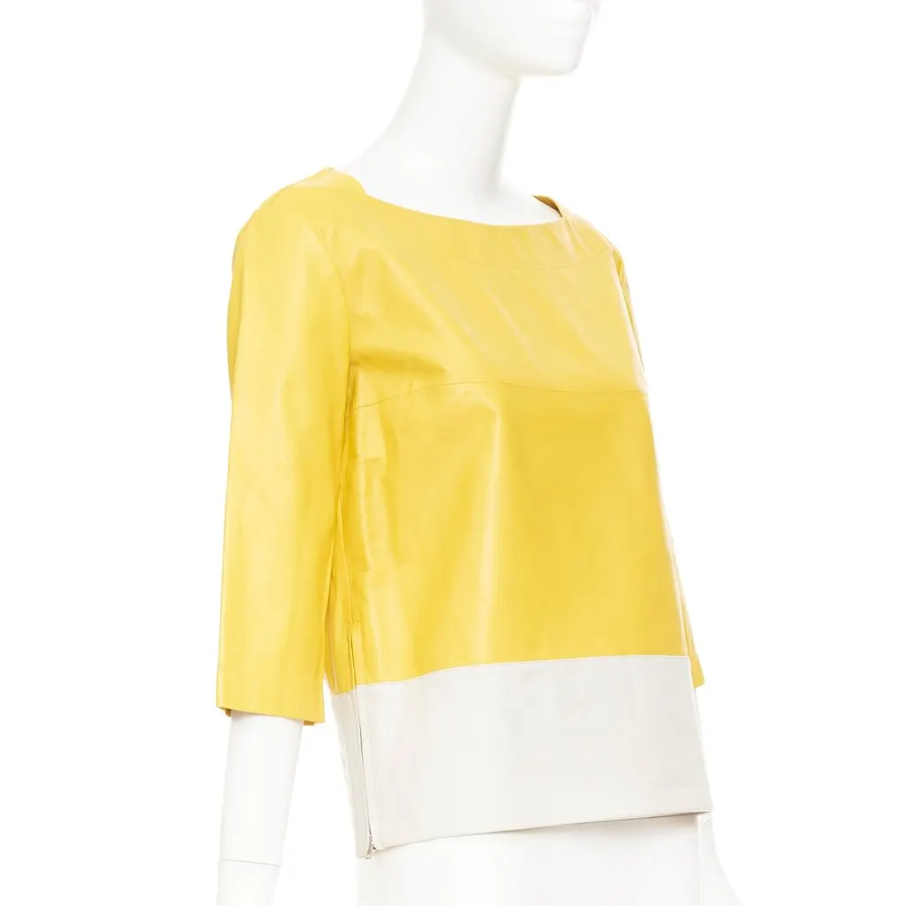 Marni Yellow Leather Top Yellow Leather Very good - Inside View