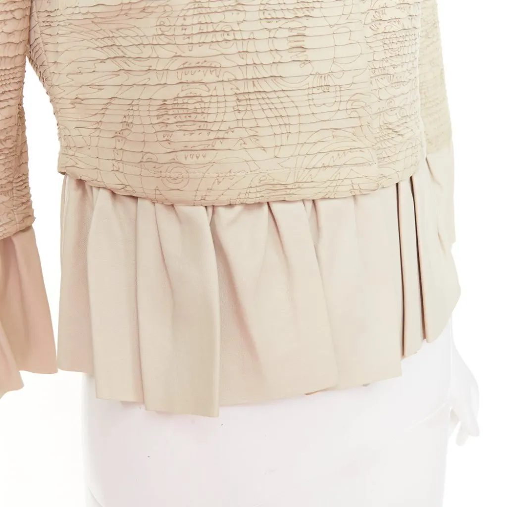 Valentino Beige Leather Leather Jacket Beige Leather Very good - Back View