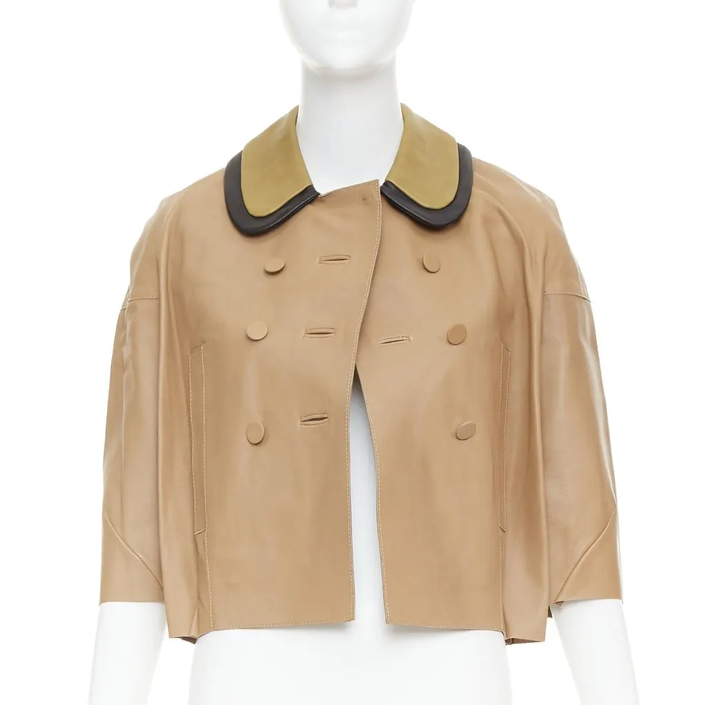 Marni Brown Leather Leather Jacket Brown Leather Very good - Inside View