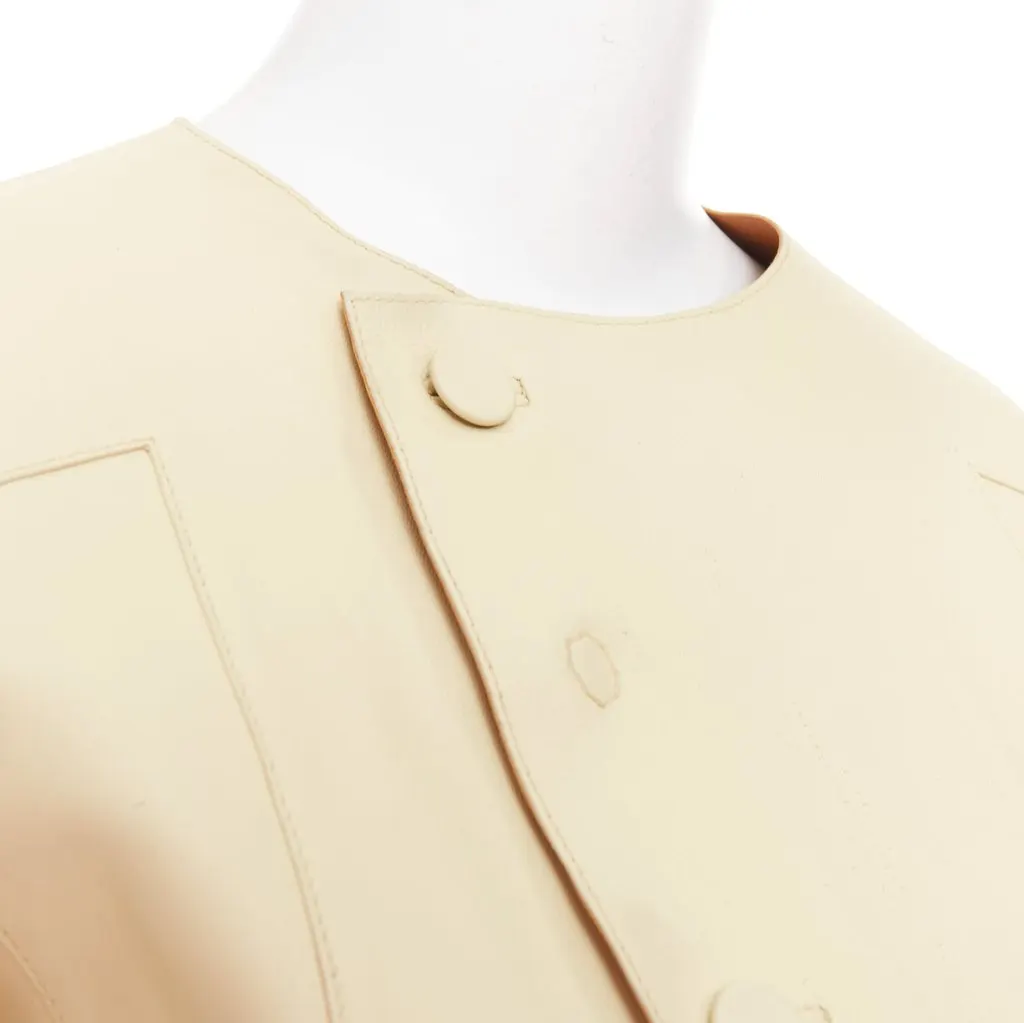 Marni Yellow Leather Leather Jacket Yellow Leather Fair - Back View