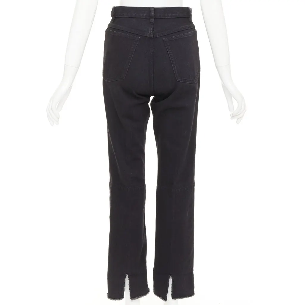 Celine Black Cotton Jeans Black Cotton Good - Front View