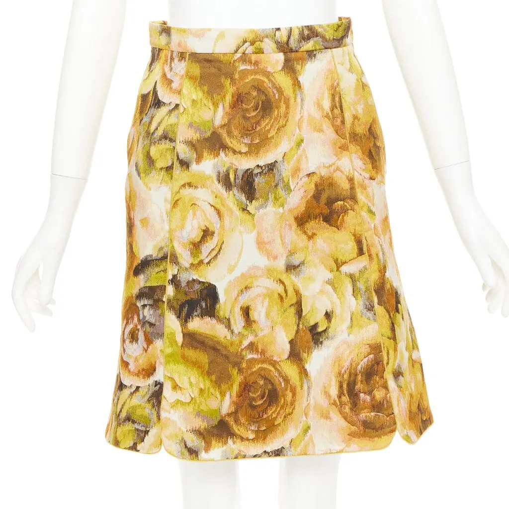 Giambattista Valli Yellow Polyester Skirt Yellow Polyester Very good - Front View