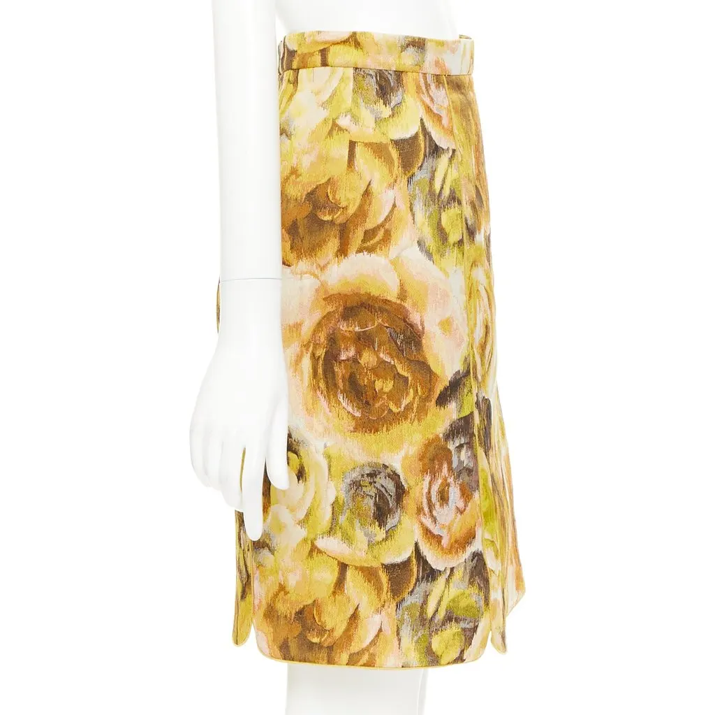Giambattista Valli Yellow Polyester Skirt Yellow Polyester Very good - Model View