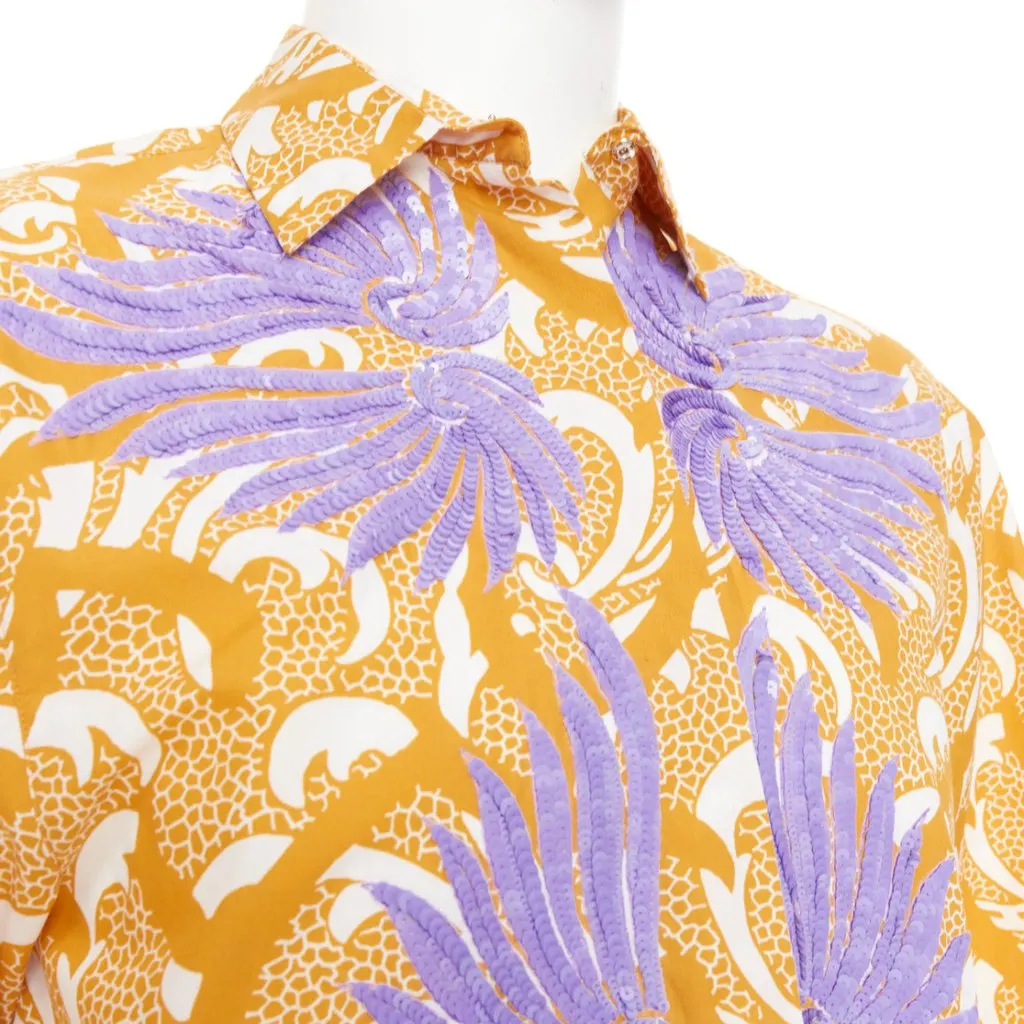 Dries Van Noten Yellow Cotton Top Yellow Cotton Very good - Back View