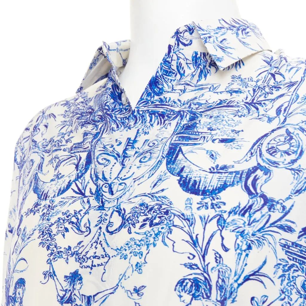 Dior Blue Silk Top Blue Silk Very good - Back View