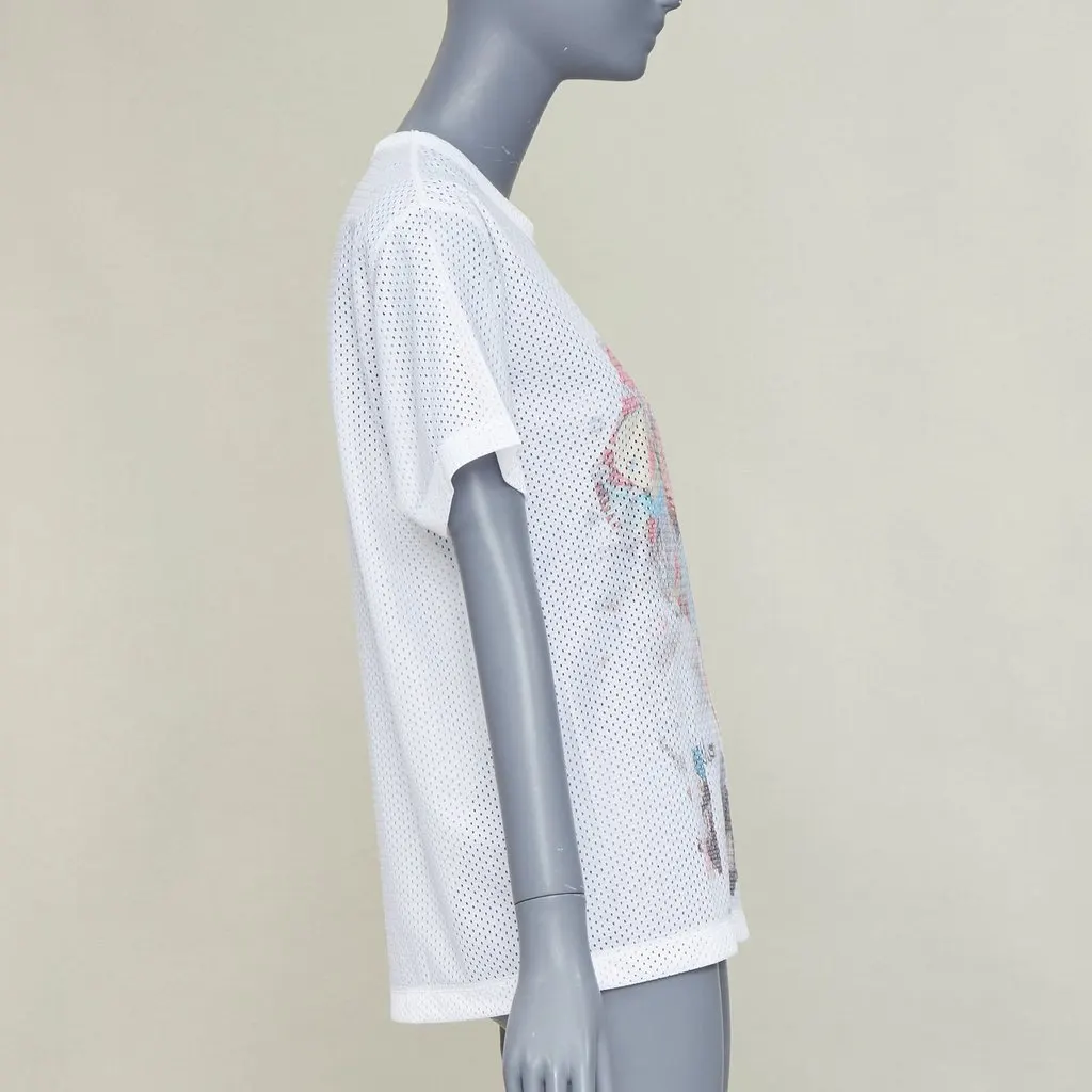 Comme des Garçons White Polyester T-Shirt White Polyester Very good - Model View