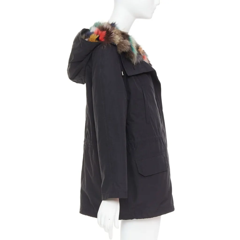 Unsigned Black Cotton Coat Black Cotton Very good - Box View